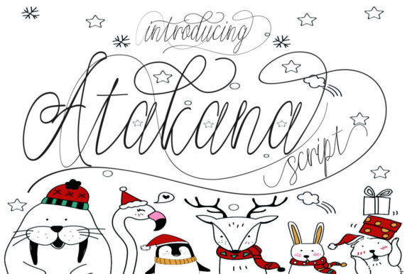 Atakana: A Thin Script Font for Elegant Crafts