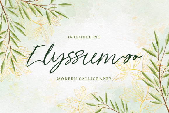 Elyssum: A Delicate Script Font for Editorial Design