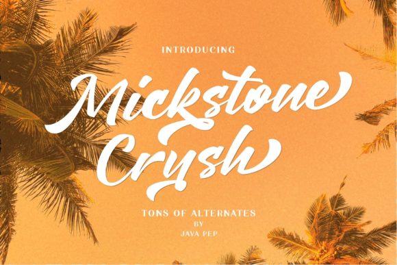 Mickstone Crush: A Script Font for Elegant Branding