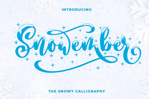 Snowember Font: A Modern Calligraphy Typeface for Winter Branding