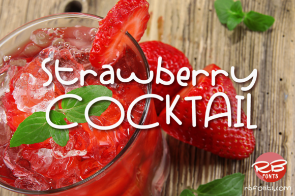 Strawberry Cocktail Font for Editorial Design